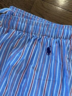Polo by Ralph Lauren Blue, White & Red Striped Men’s Shorts
